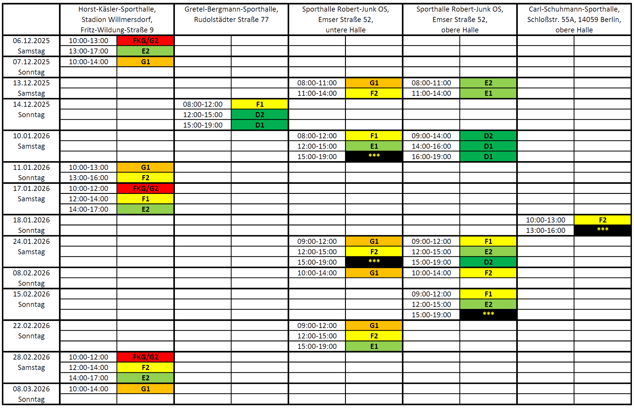 Hallenturniere 2025 2026