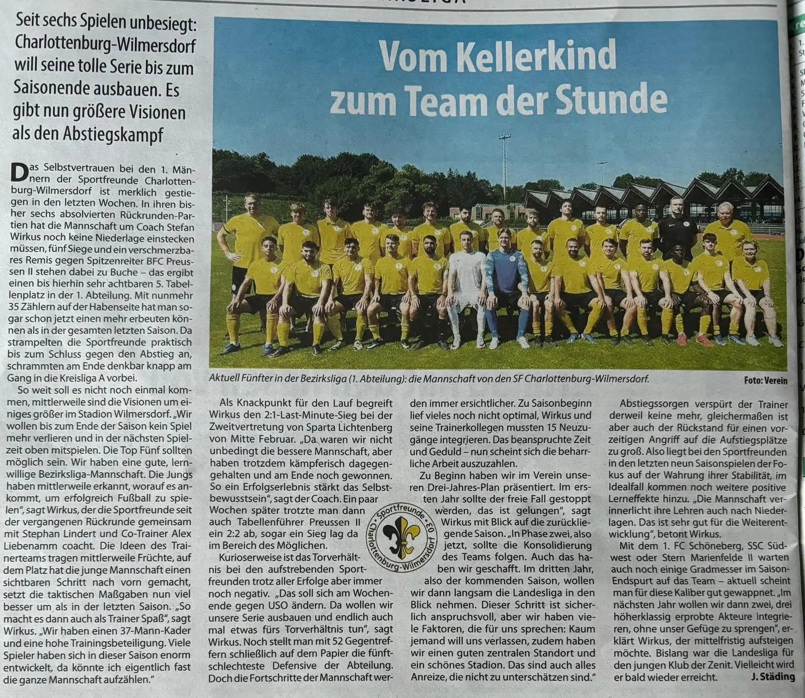 Vom Kellerkind zum Team der Stunde